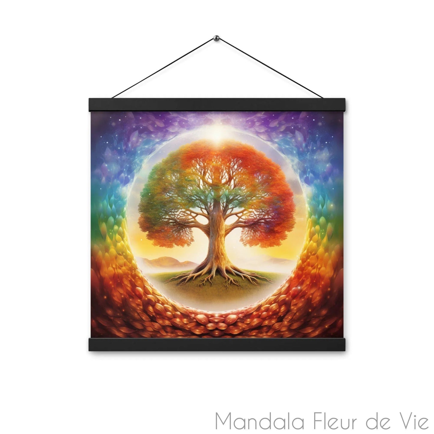 Poster Arbre de Vie Equilibre - Mandala Fleur de vie