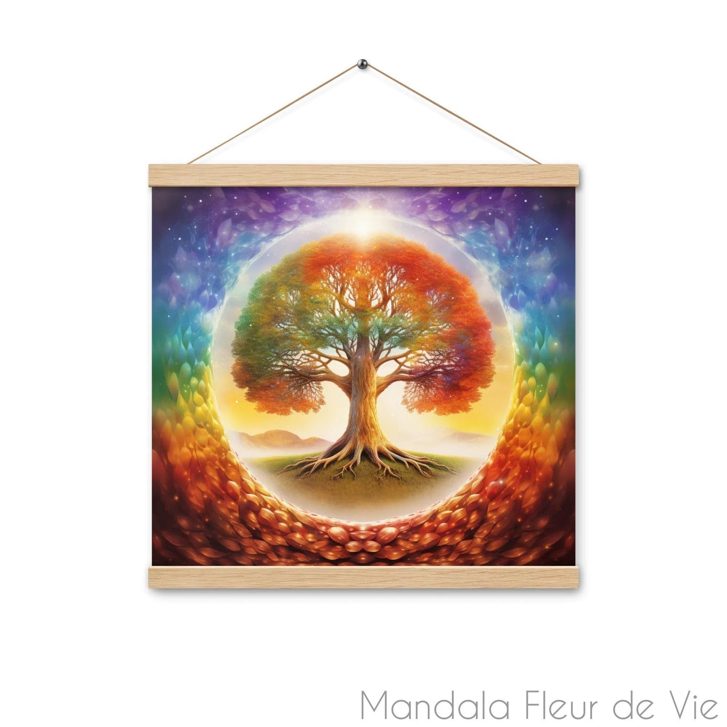 Poster Arbre de Vie Equilibre - Mandala Fleur de vie