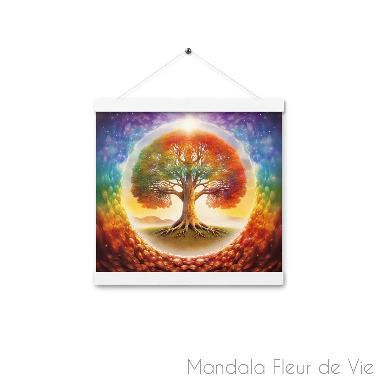 Poster Arbre de Vie Equilibre - Mandala Fleur de vie