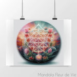 Poster Fleur de Vie Univers - Mandala Fleur de vie