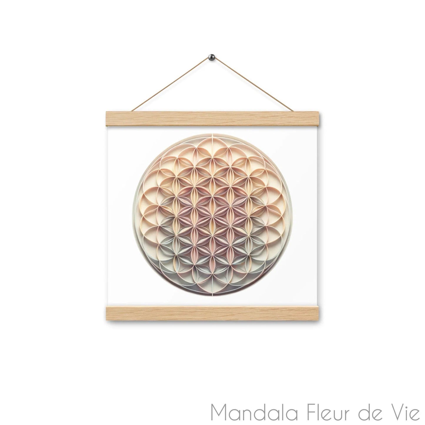 Poster Fleur de Vie <br>Pastel - Mandala Fleur de vie