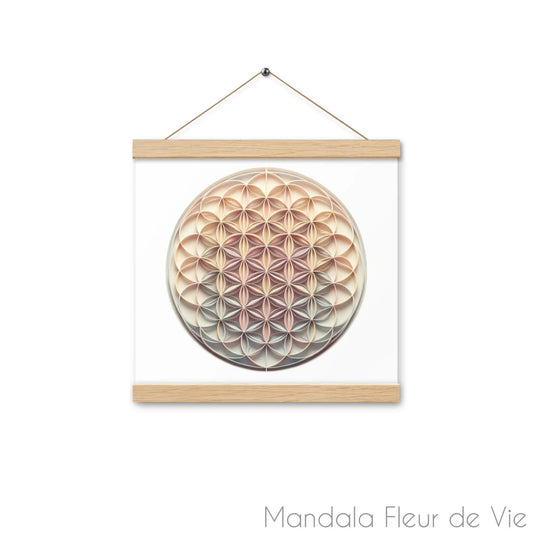 Poster Fleur de Vie <br>Pastel - Mandala Fleur de vie