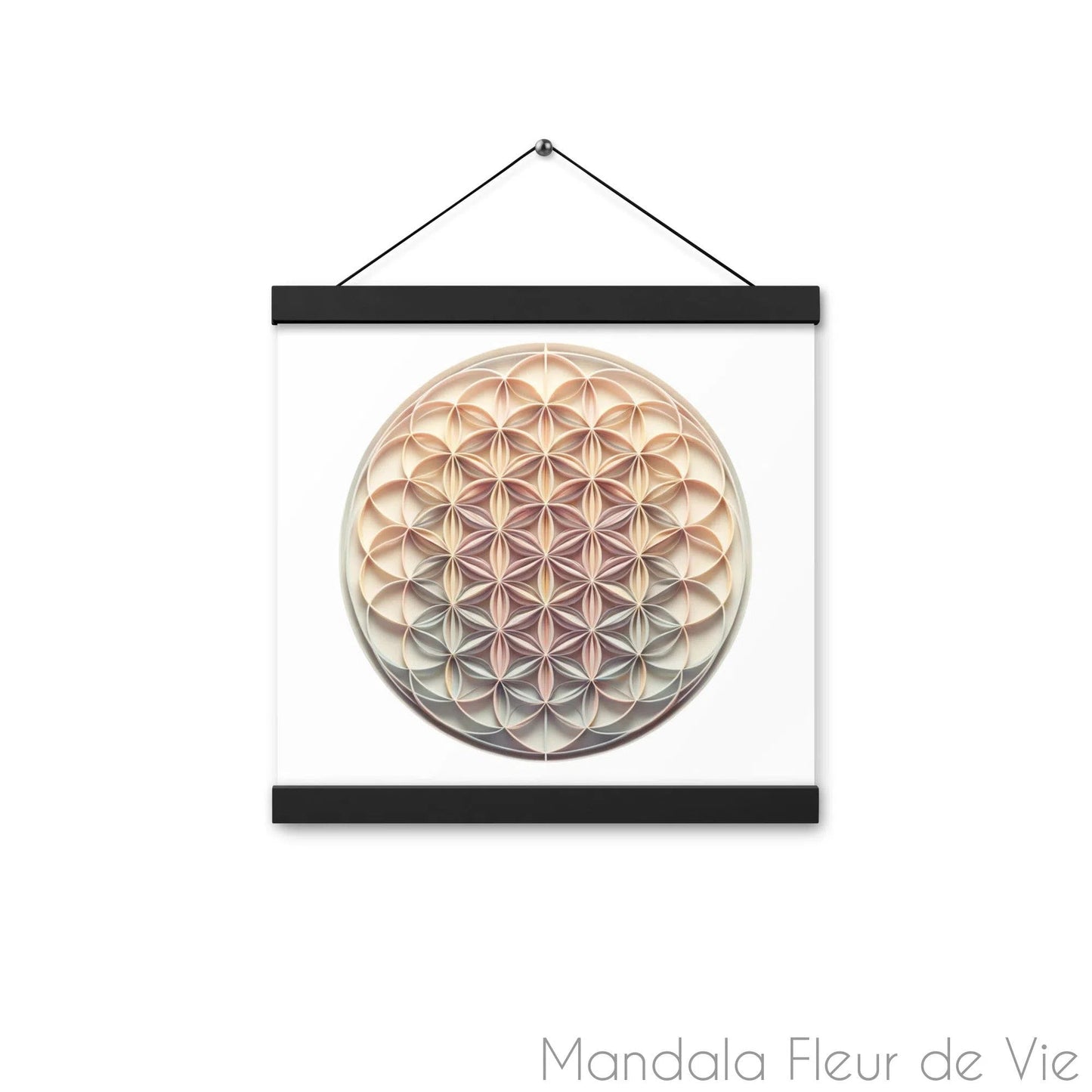 Poster Fleur de Vie <br>Pastel - Mandala Fleur de vie