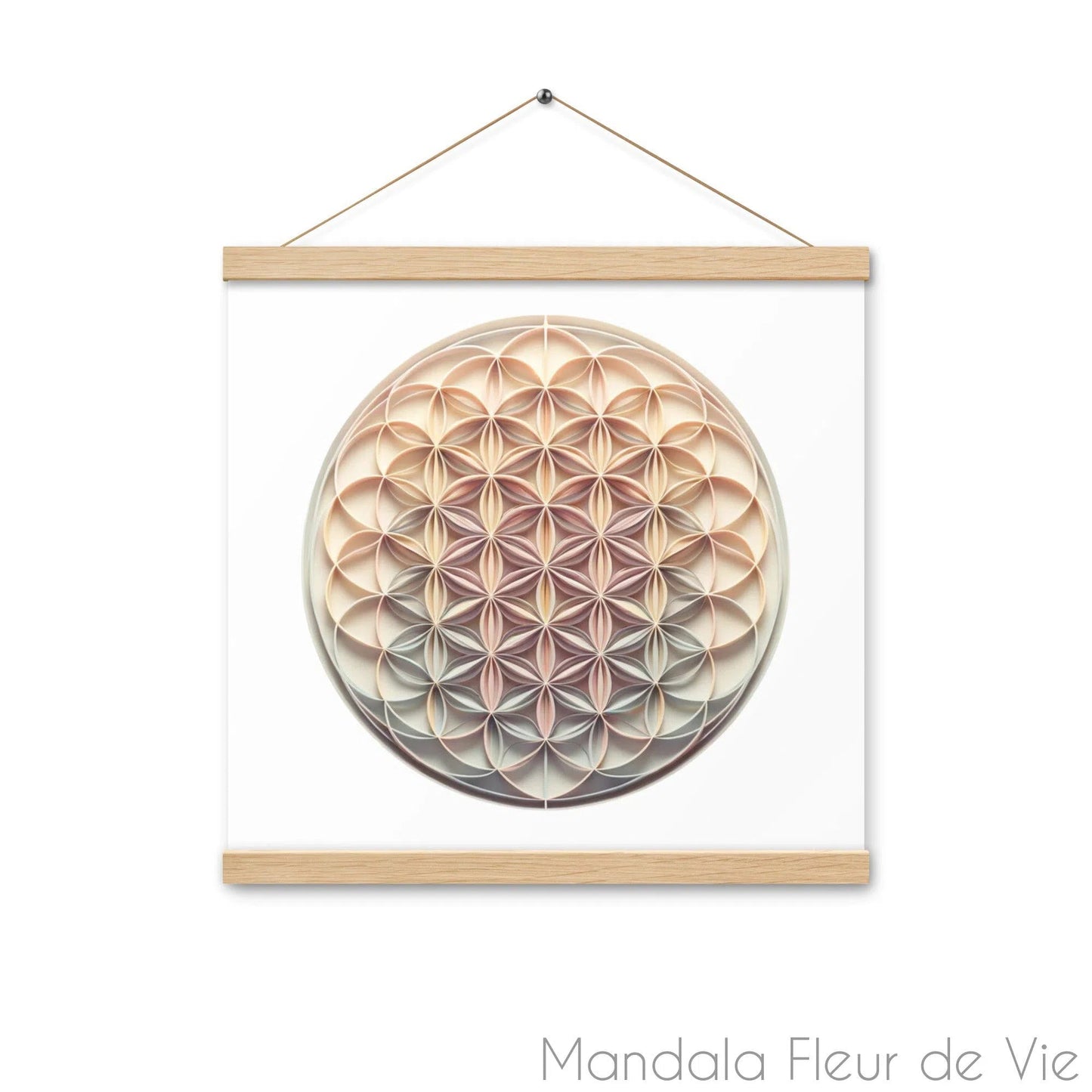 Poster Fleur de Vie <br>Pastel - Mandala Fleur de vie