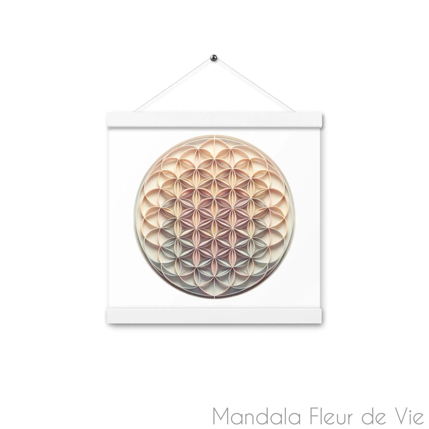 Poster Fleur de Vie <br>Pastel - Mandala Fleur de vie