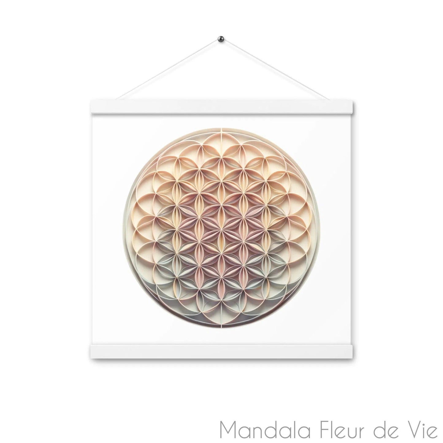 Poster Fleur de Vie <br>Pastel - Mandala Fleur de vie