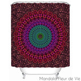 Rideau de douche <br> Mandala Indien Mandala Fleur de vie