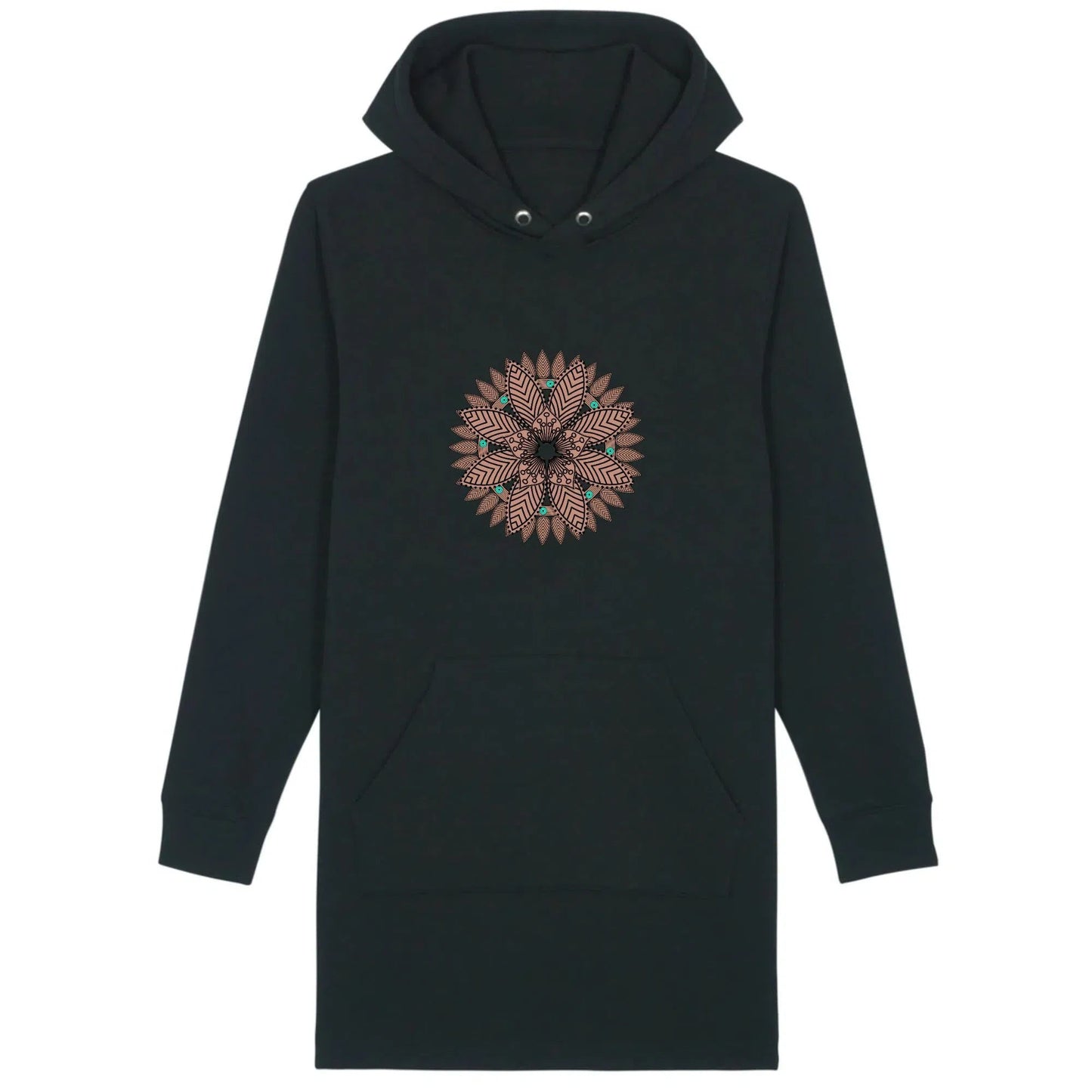 Robe à Capuche Mandala Fleur de Lotus en Coton Bio Mandala Fleur de vie