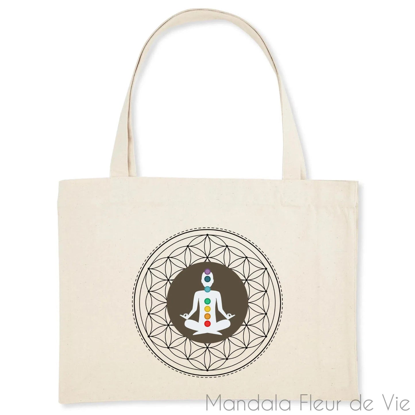 Sac Fleur de Vie Yoga Chakras en Coton Bio