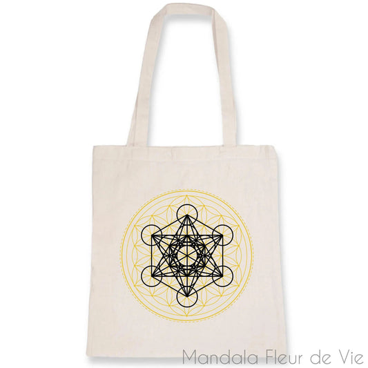 Sac Tote bag Fleur de Vie Cube de Métatron