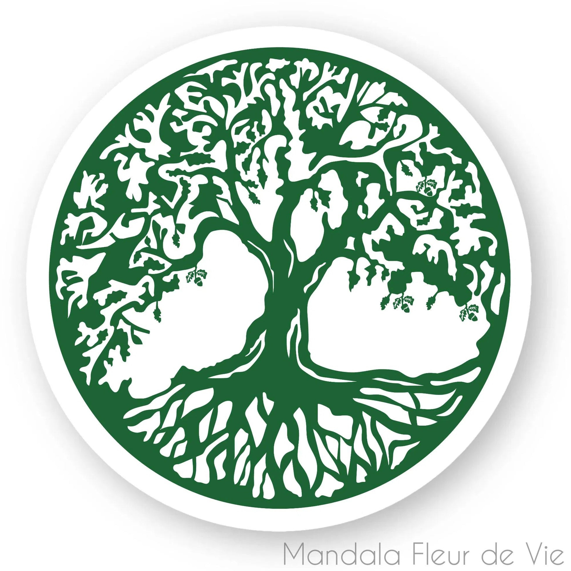 Sticker Arbre de Vie Vert - Mandala Fleur de vie