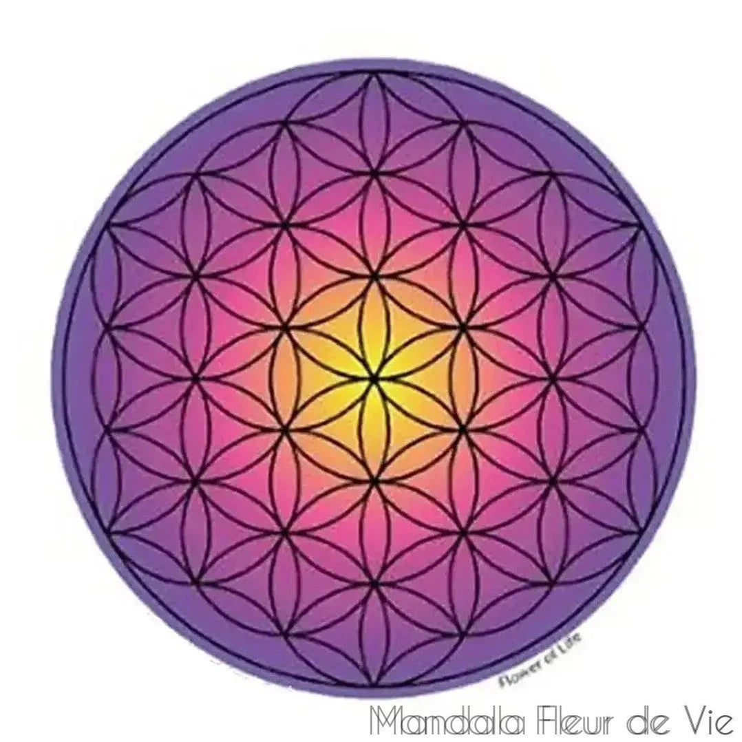 Sticker Fleur de Vie Violette - Mandala Fleur de vie