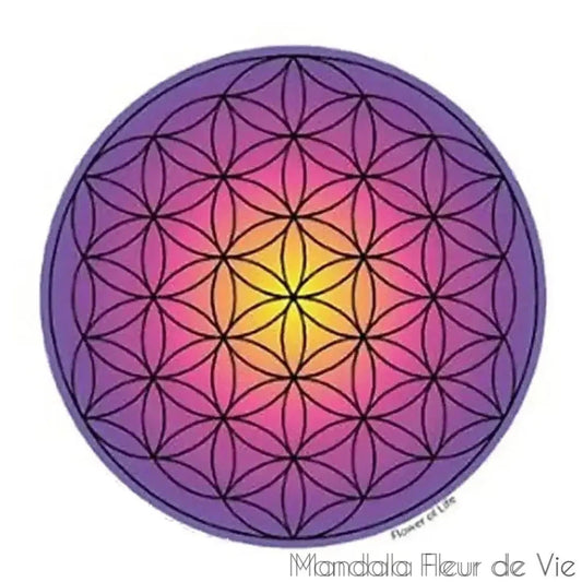 Sticker Fleur de Vie Violette - Mandala Fleur de vie