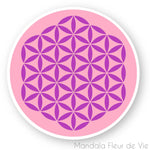 Stickers Fleur de Vie Rose & Mauve