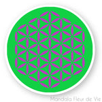 Stickers Fleur de Vie Vert et Violet