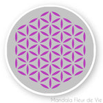 Stickers Fleur de Vie Violet & Gris