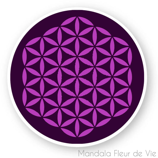 Stickers Fleur de Vie Violet & Mauve