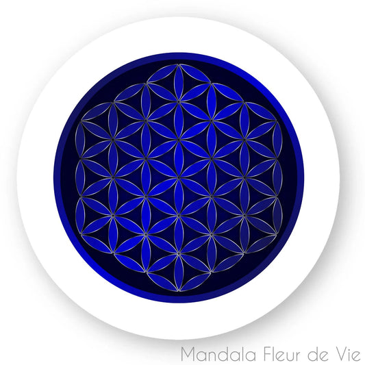 Stickers Fleur de vie Bleue