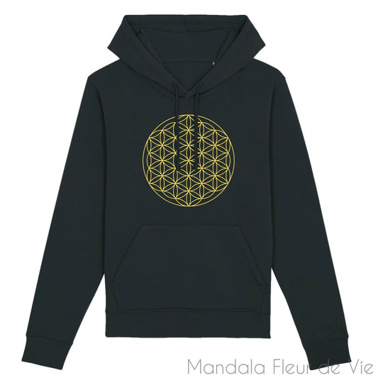 Sweat Made in France Fleur de Vie Jaune - Mandala Fleur de vie