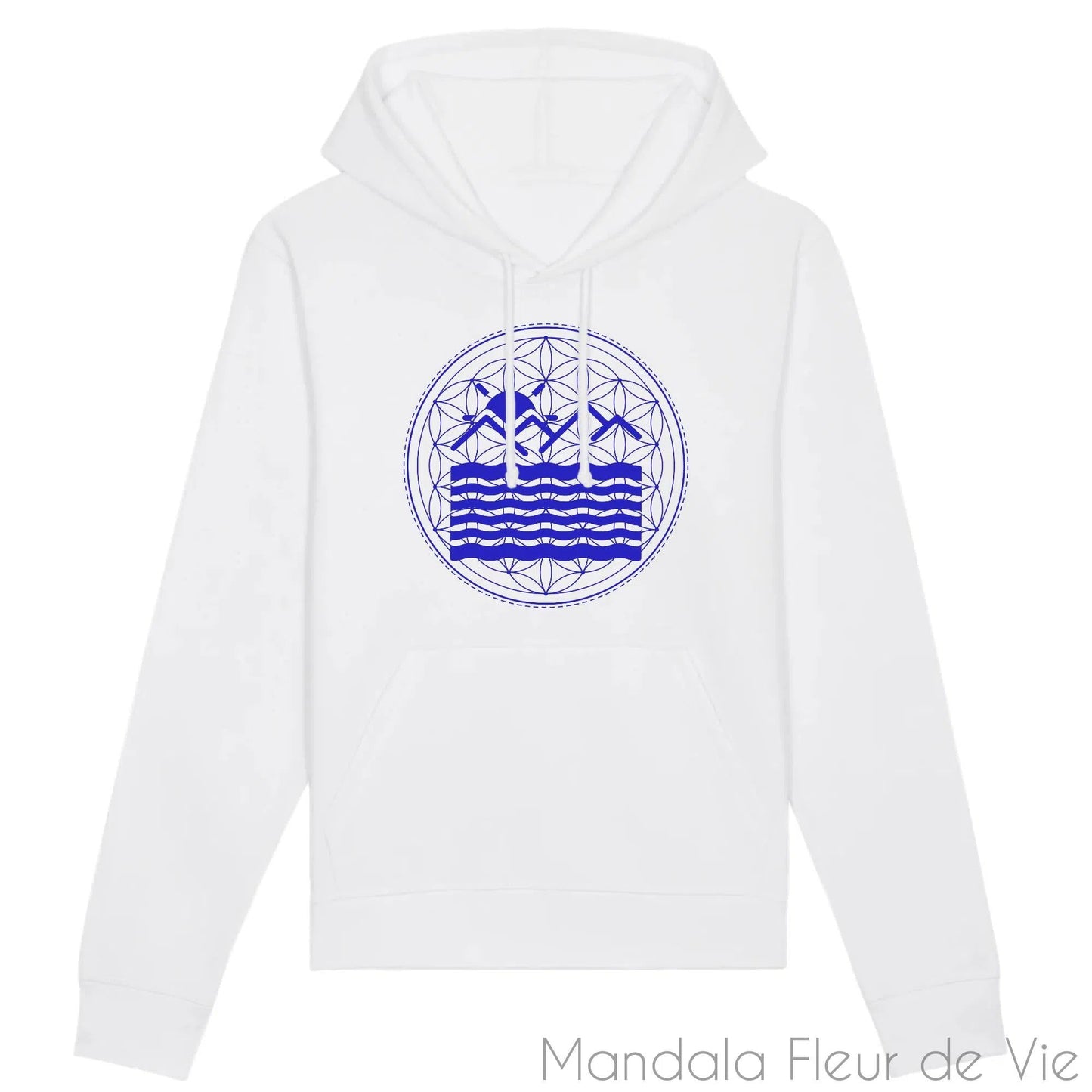 Sweat Mandala Fleur de Vie Océan Bleu Azur