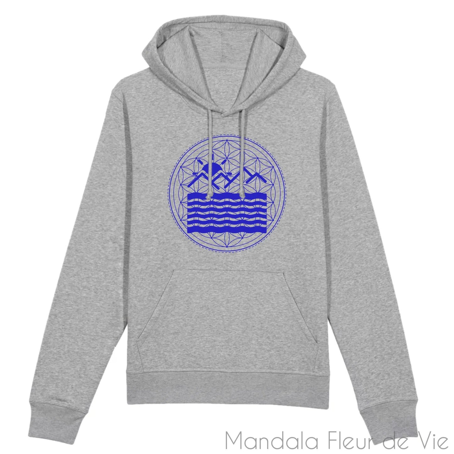 Sweat Mandala Fleur de Vie Océan Bleu Azur