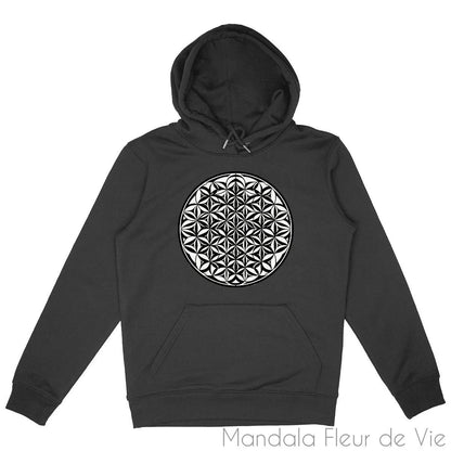 Sweat Shirt Fleur de Vie Monochrome - Mandala Fleur de vie