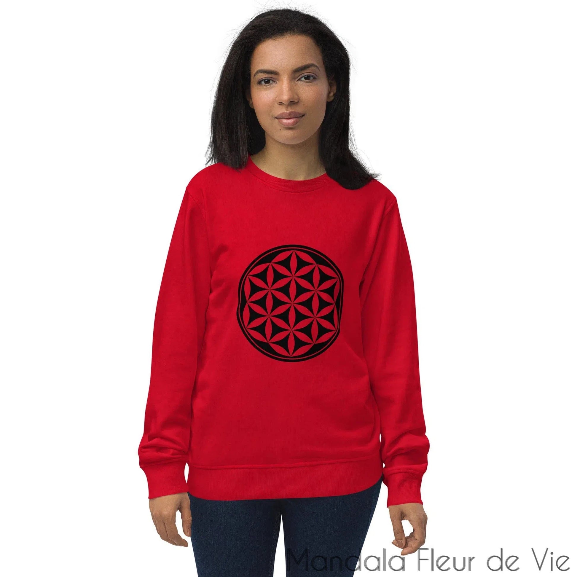 Sweat écologique unisexe - Fleur de Vie - Mandala Fleur de vie