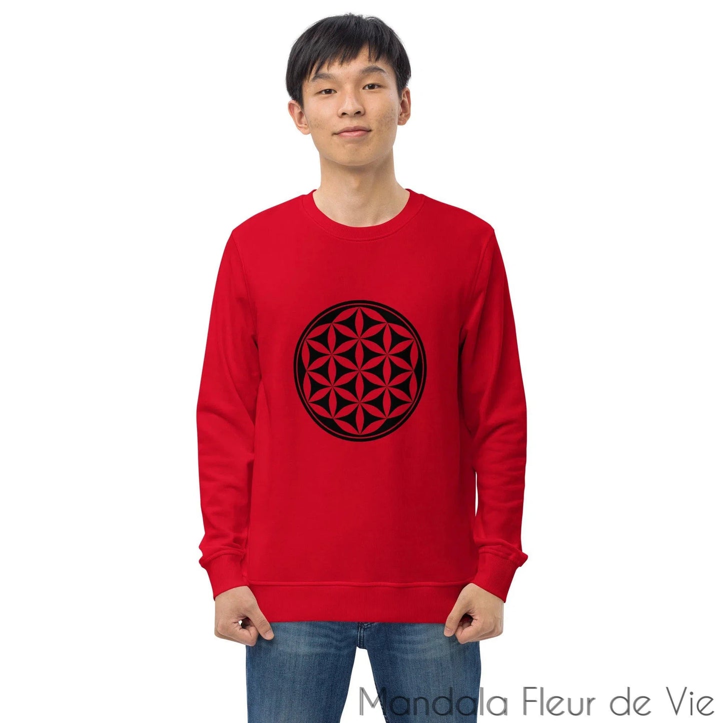 Sweat écologique unisexe - Fleur de Vie - Mandala Fleur de vie