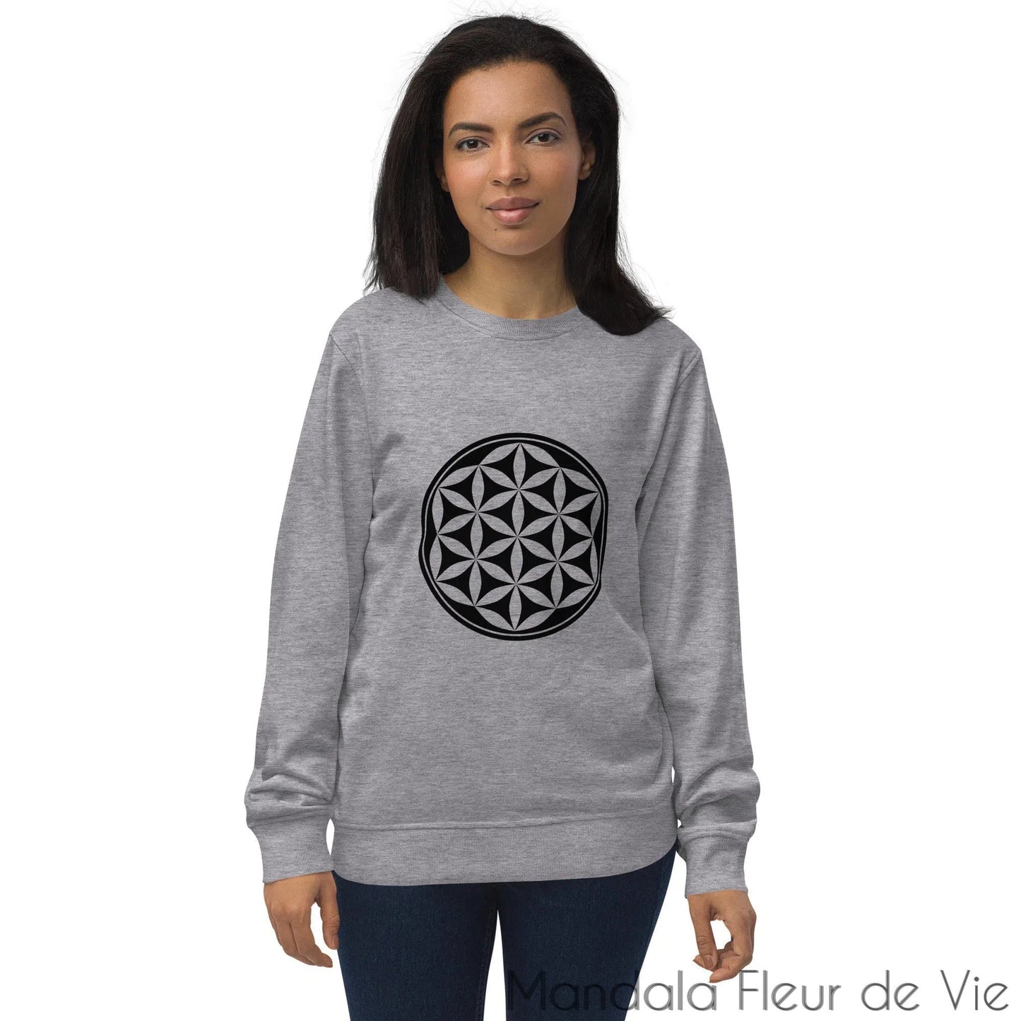 Sweat écologique unisexe - Fleur de Vie - Mandala Fleur de vie