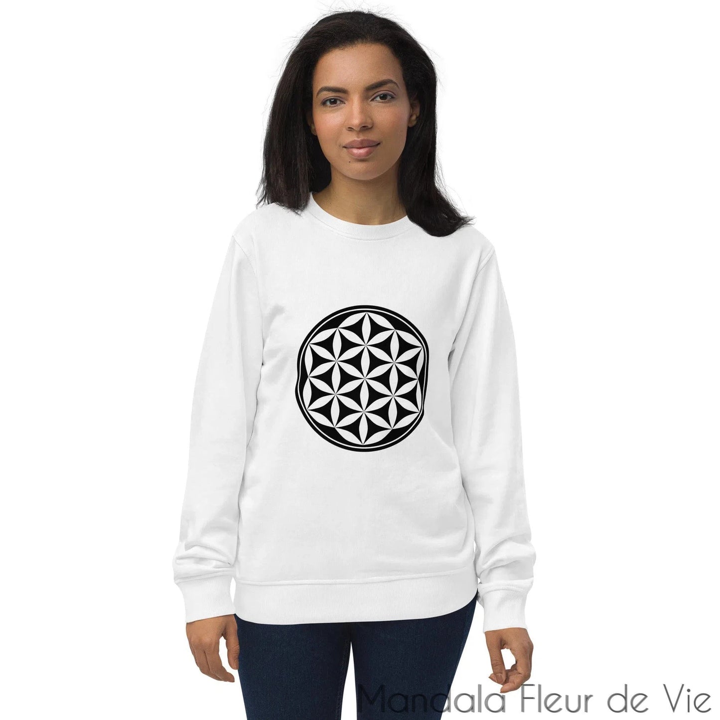 Sweat écologique unisexe - Fleur de Vie - Mandala Fleur de vie