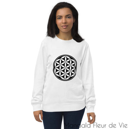 Sweat écologique unisexe - Fleur de Vie - Mandala Fleur de vie