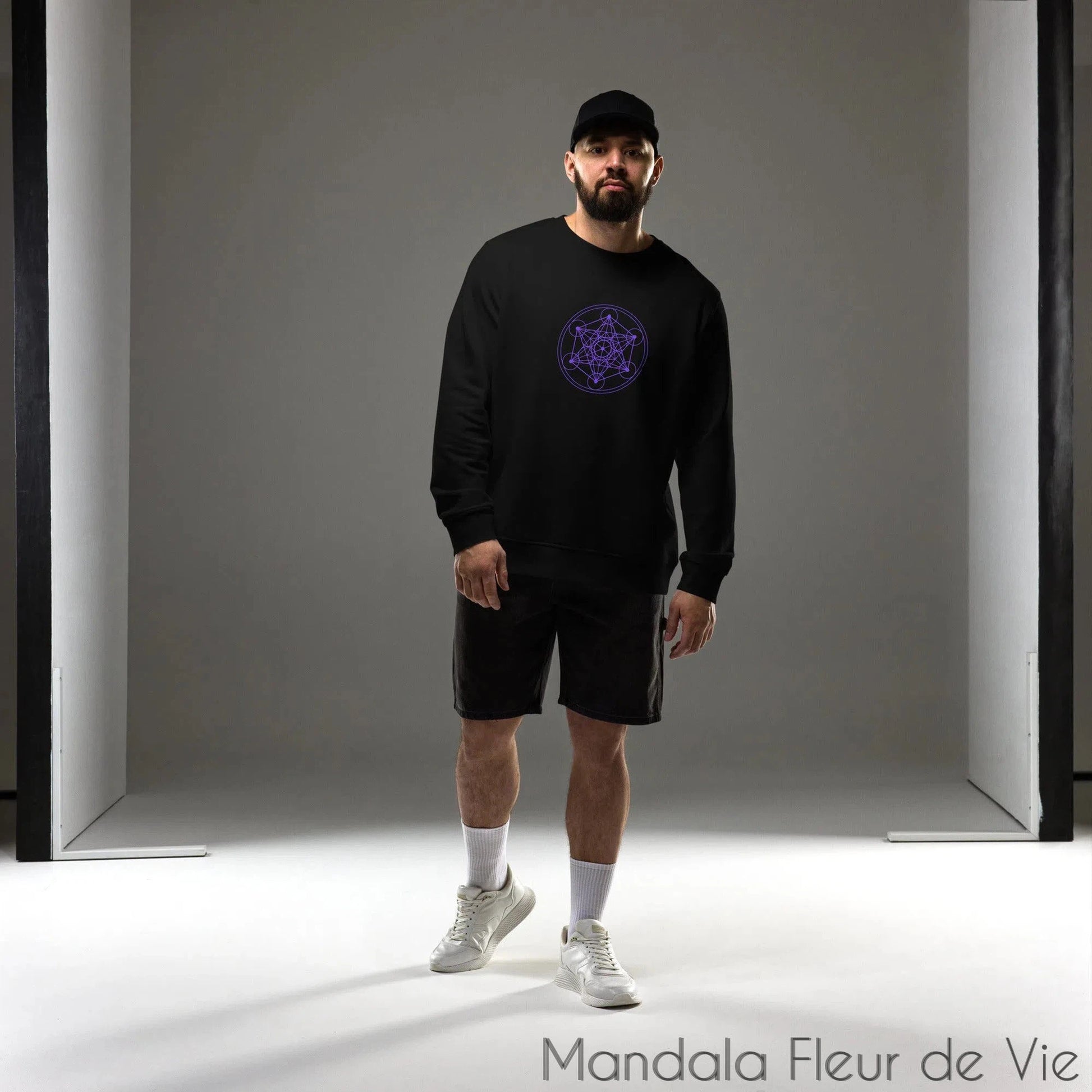 Sweat écologique unisexe - METATRON - Mandala Fleur de vie