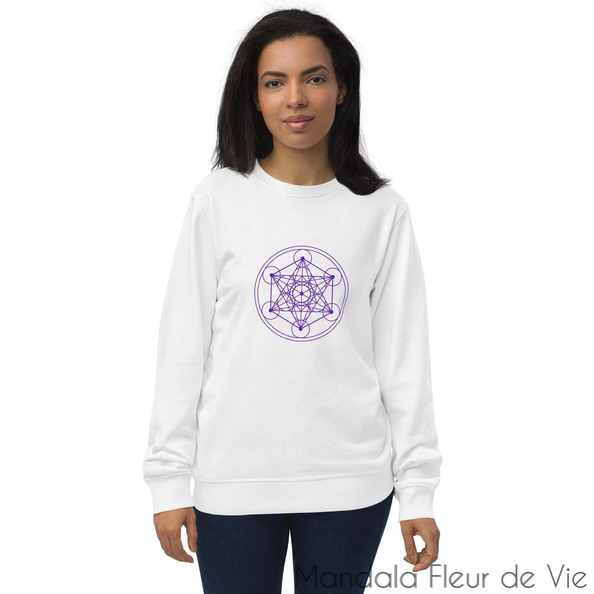 Sweat écologique unisexe - METATRON - Mandala Fleur de vie