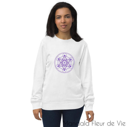 Sweat écologique unisexe - METATRON - Mandala Fleur de vie