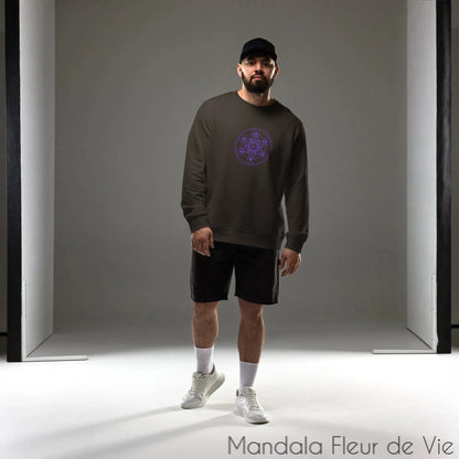 Sweat écologique unisexe - METATRON - Mandala Fleur de vie