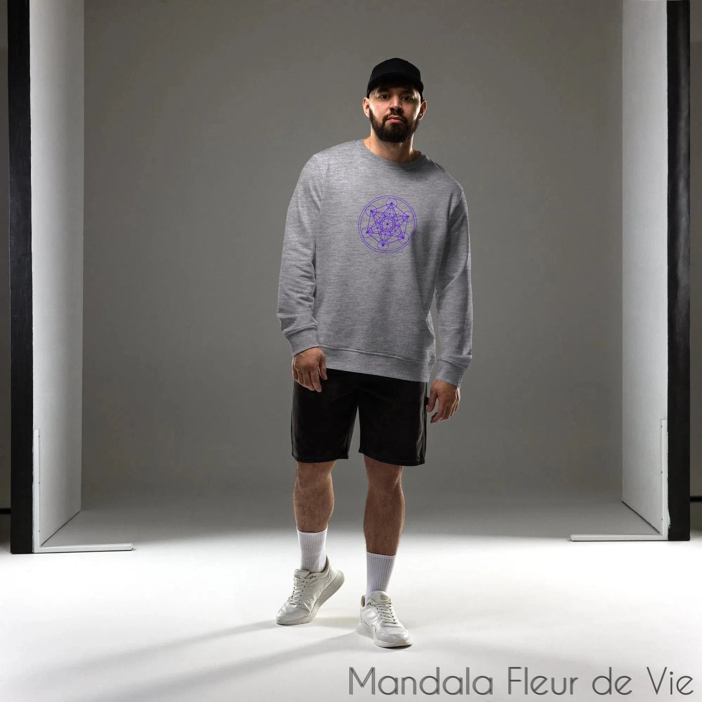 Sweat écologique unisexe - METATRON - Mandala Fleur de vie