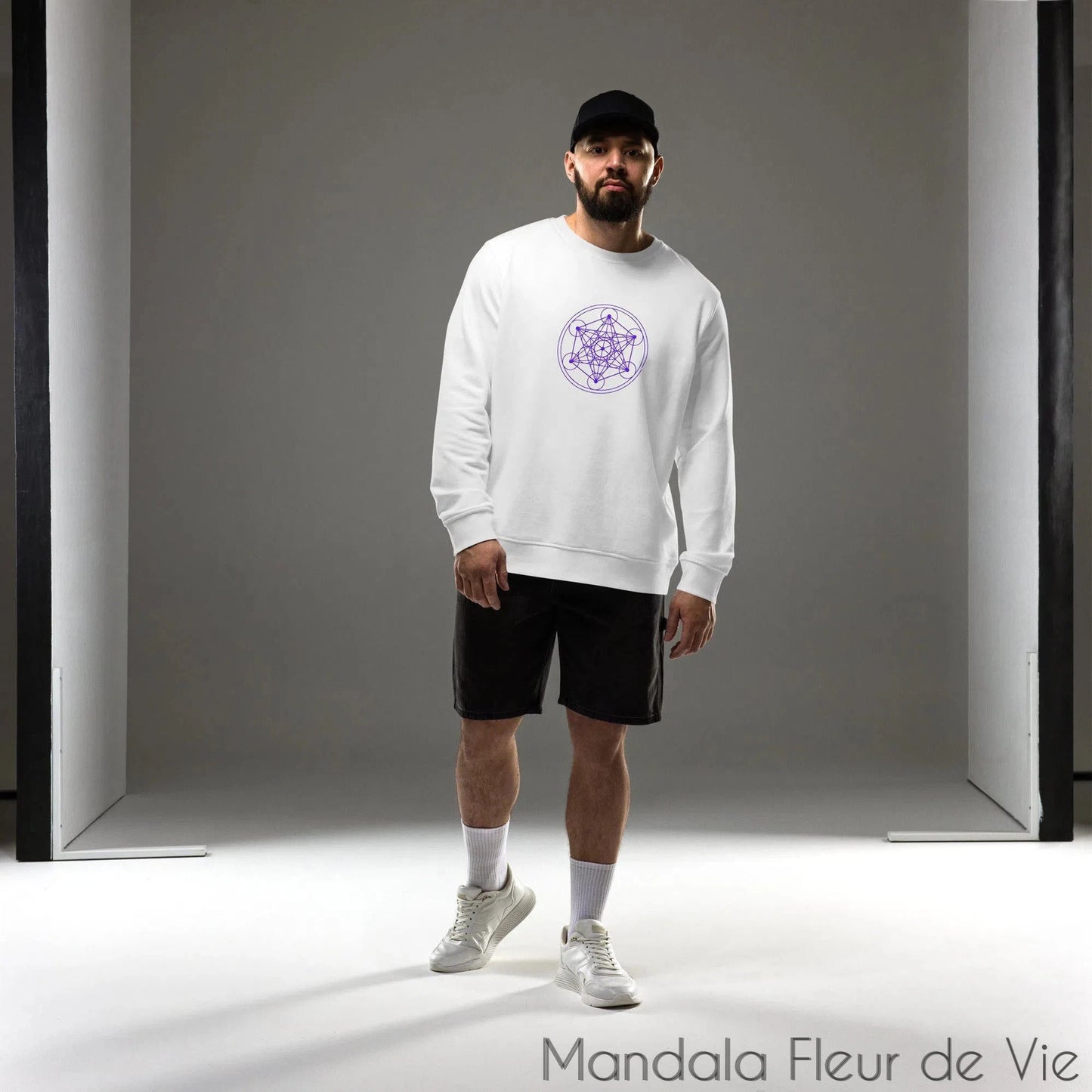 Sweat écologique unisexe - METATRON - Mandala Fleur de vie