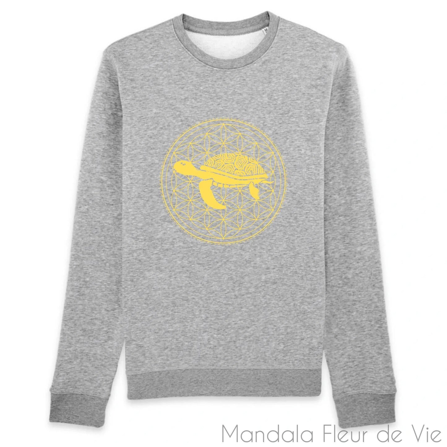 Sweat en Coton Bio Mandala Fleur de Vie Tortue