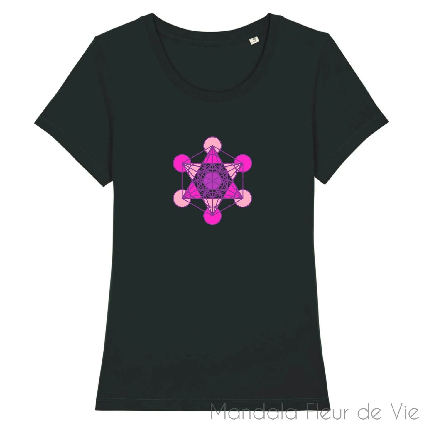 T Shirt Femme Cube de Métatron "nuances de Roses"