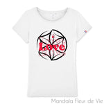 T Shirt Femme "Love Vibration" Mandala Fleur de vie