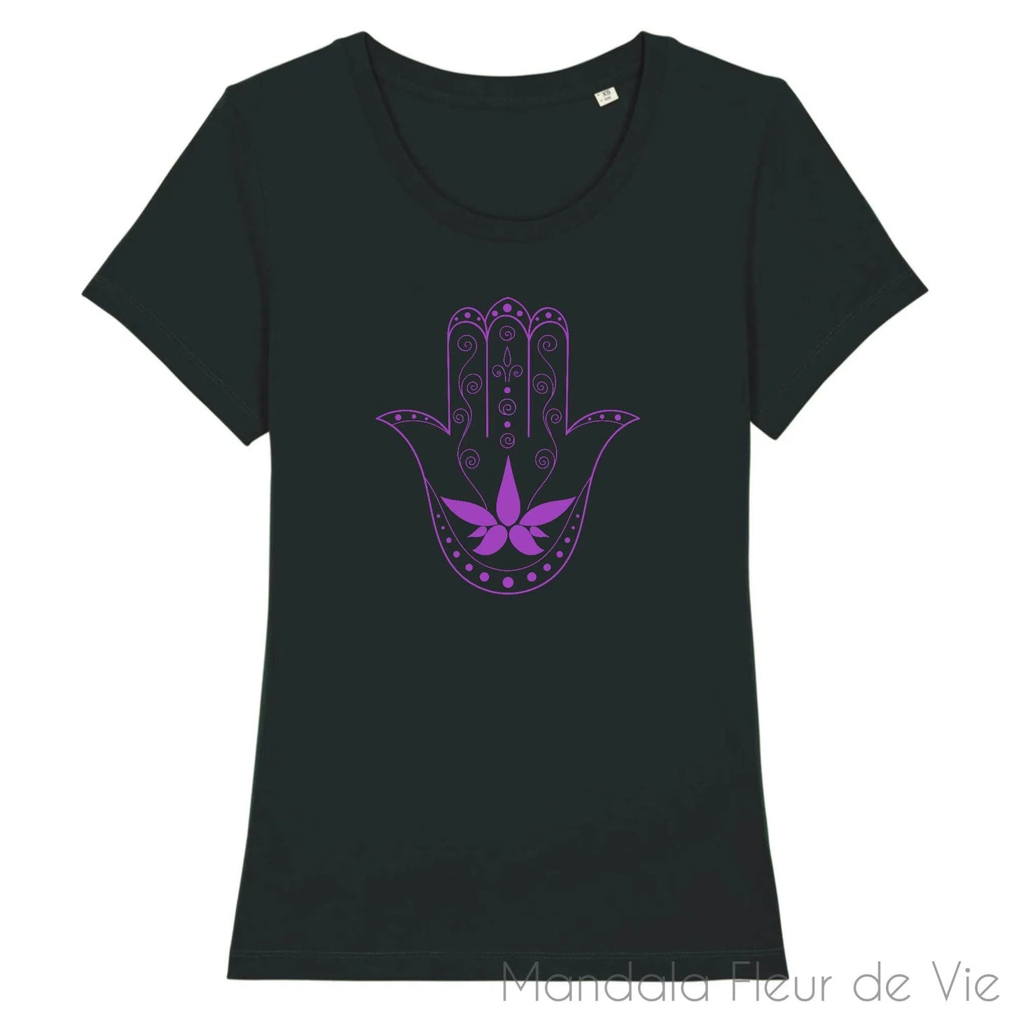 T Shirt Femme Main de Fatma Mandala - Mandala Fleur de vie