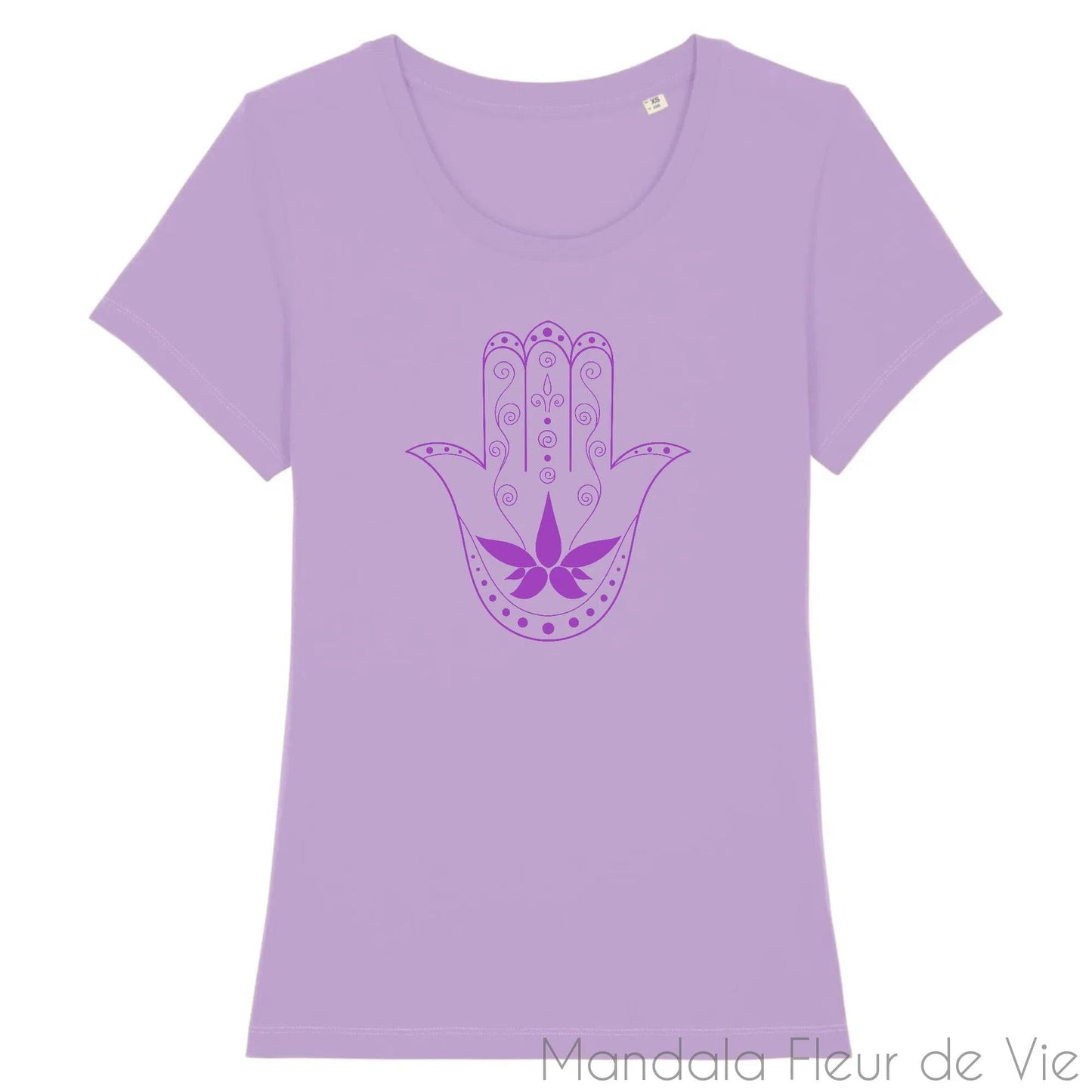 T Shirt Femme Main de Fatma Mandala - Mandala Fleur de vie