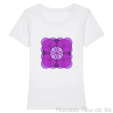 T-Shirt Femme Mandala Fleur de Vie Violette