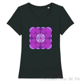 T-Shirt Femme Mandala Fleur de Vie Violette