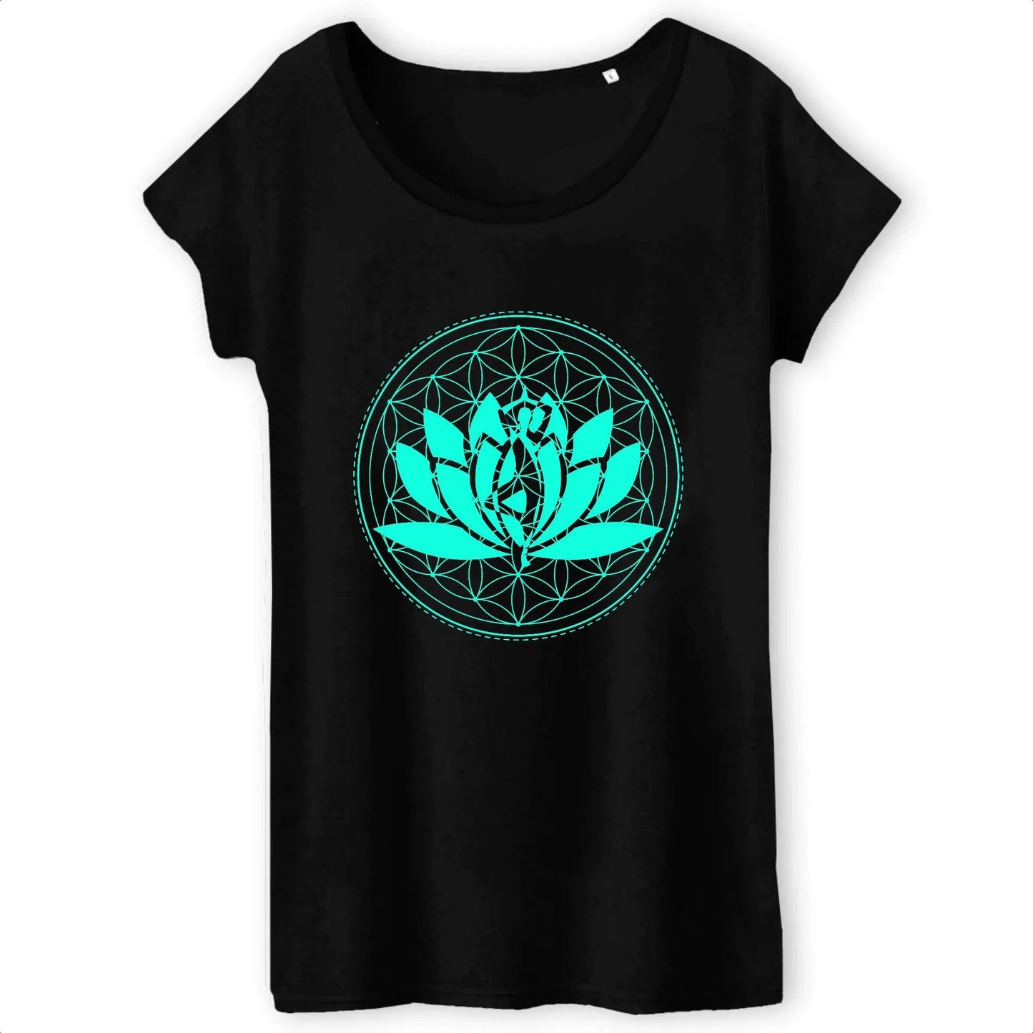 T Shirt Femme Mandala Lotus - Mandala Fleur de vie