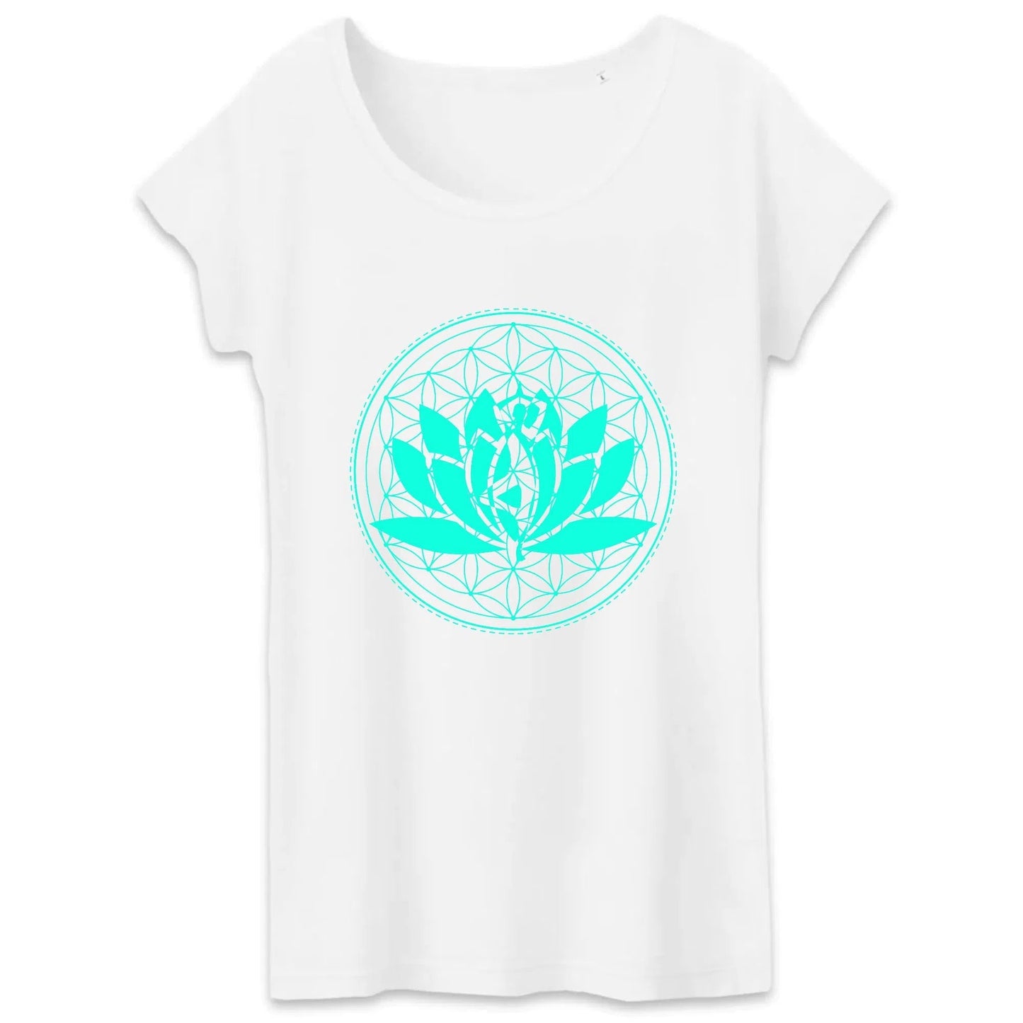 T Shirt Femme Mandala Lotus - Mandala Fleur de vie