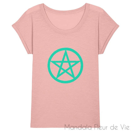 T-Shirt Femme Pentacle - Mandala Fleur de vie