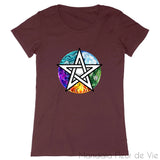 T-Shirt Femme Pentagramme 5 Eléments