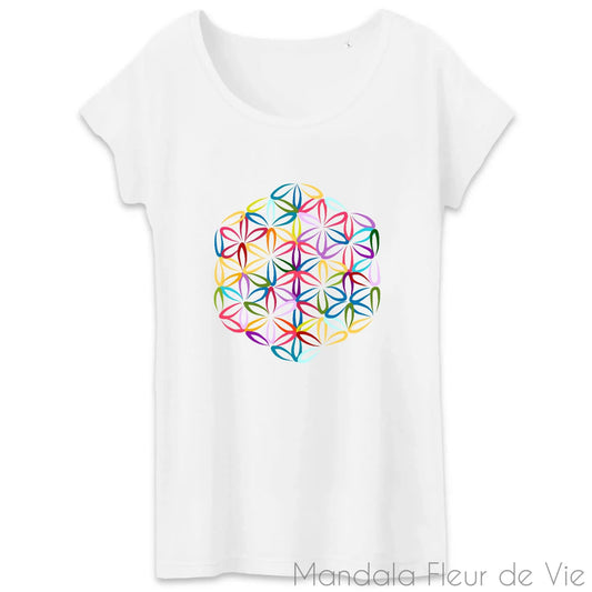 T Shirt Fleur de Vie Couleur "Harmonie"