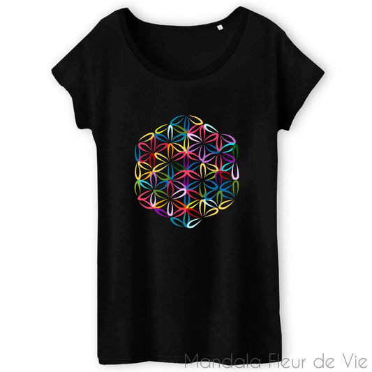 T Shirt Fleur de Vie Couleur "Harmonie"
